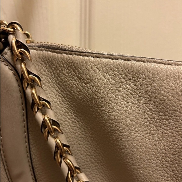 Michael Kors Jagger Crossbody Pebble Leather Greige Purse - Picture 5 of 13